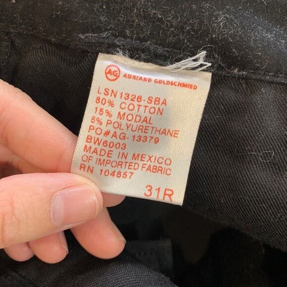 Adriano Goldschmied Pants Womens 31 Black The Slim Cargo Utility Cotton Blend AG - Picture 13 of 16